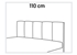 prešitie čela postele pri šírke postele 110 cm - Posteľ / váľanda  XXL 110/140