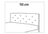 prešitie čela postele pri šírke postele 110 cm - Posteľ / váľanda  MODO 110/140