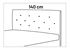 prešitie čela postele pri šírke postele 140 cm - Posteľ / váľanda  MODO 110/140